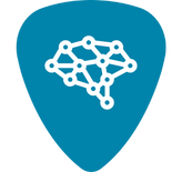 Icon of nodes shaped like a brain