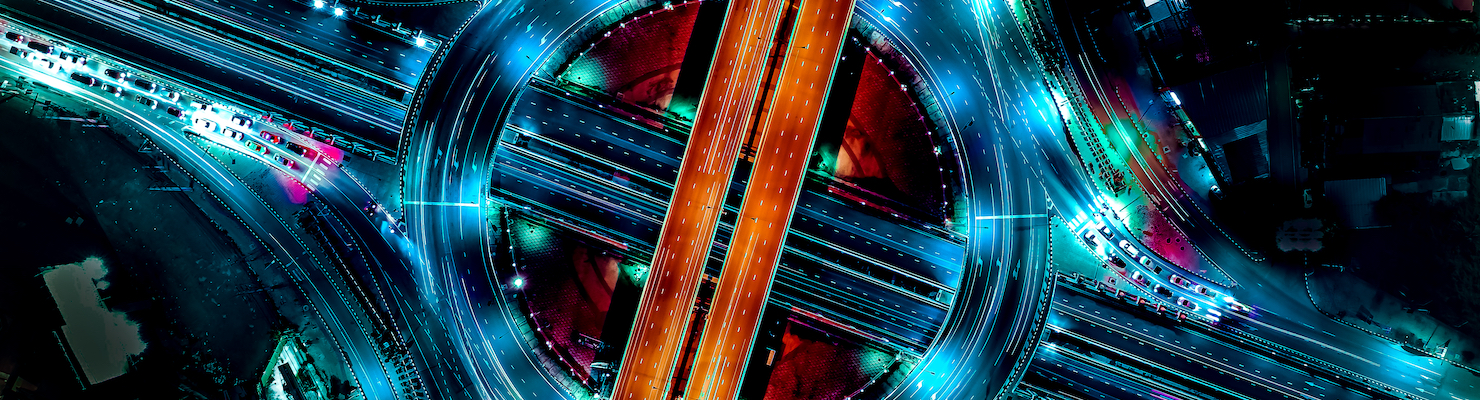 Highway at night