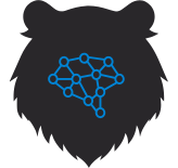 Icon of nodes shaped like a brain